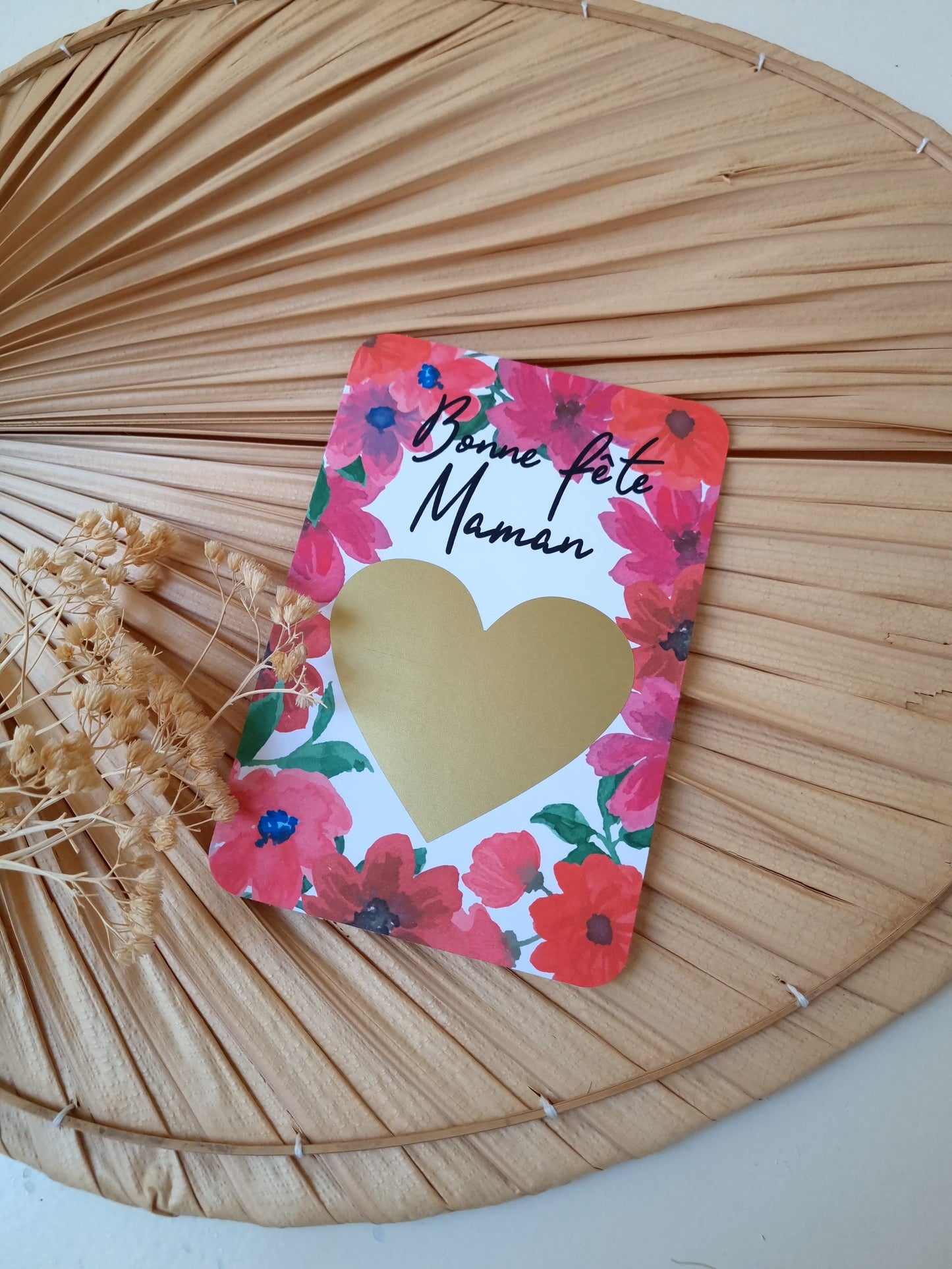 Carte à gratter Bonne fête Maman