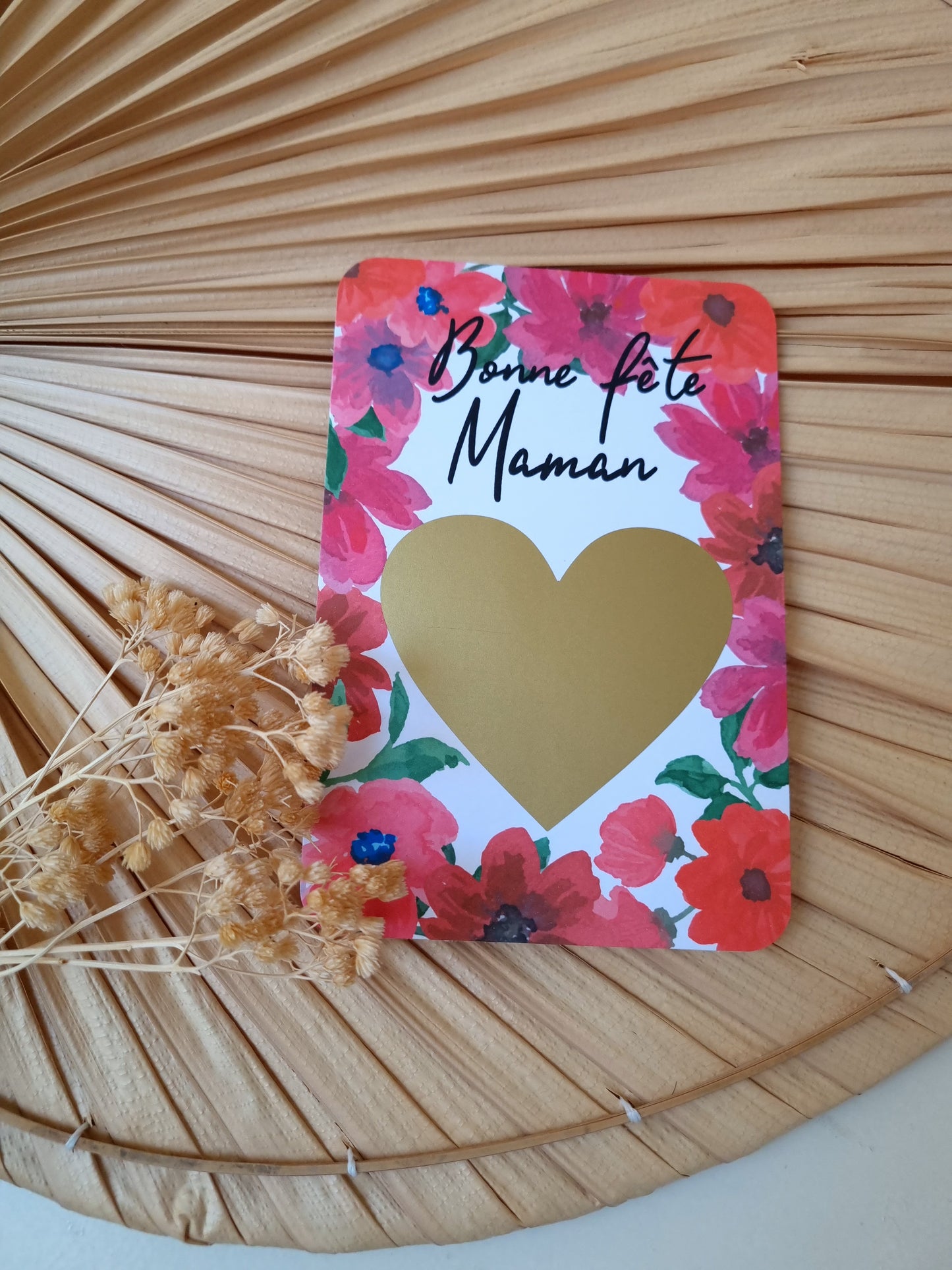Carte à gratter Bonne fête Maman
