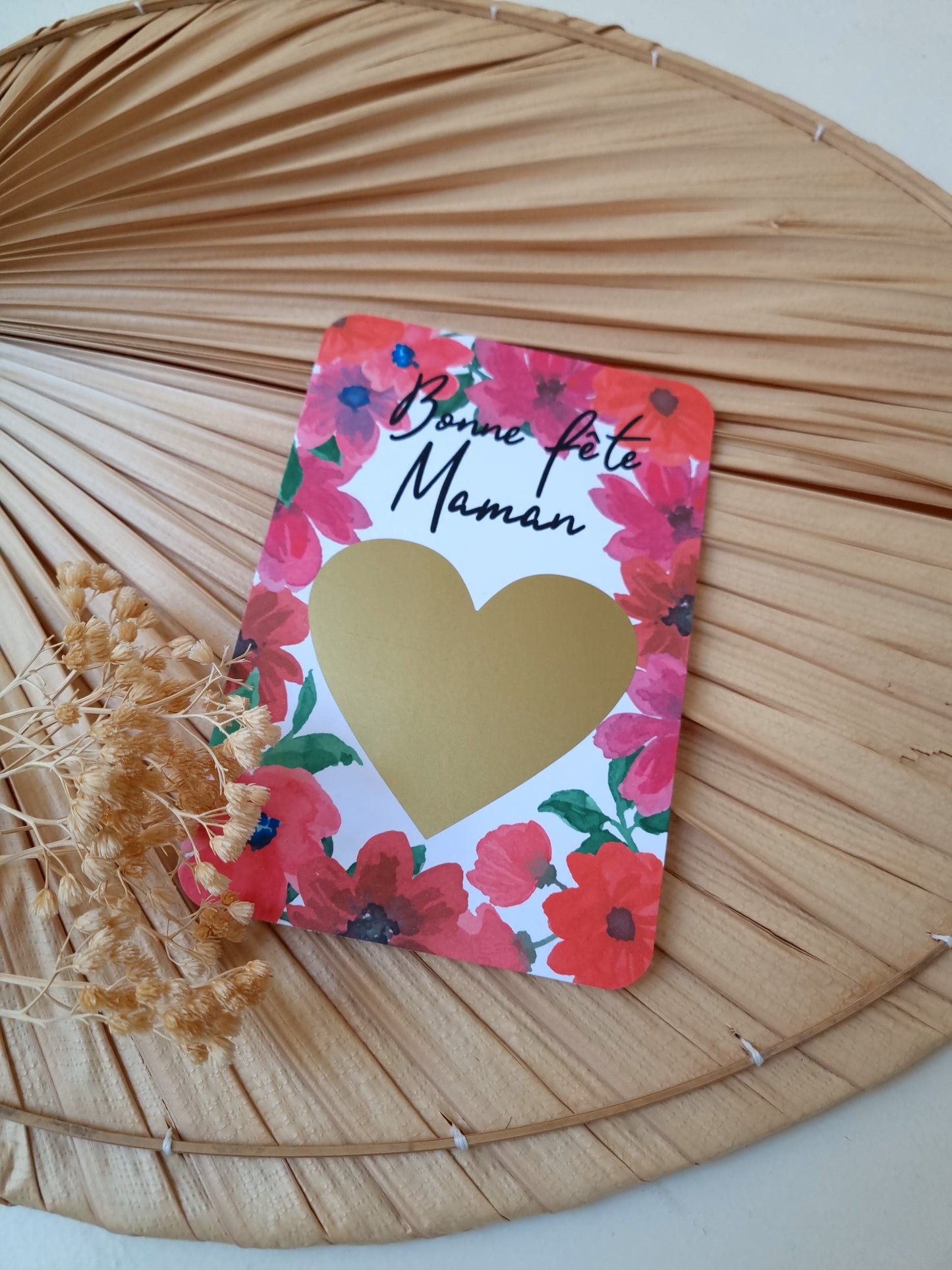 Carte à gratter Bonne fête Maman