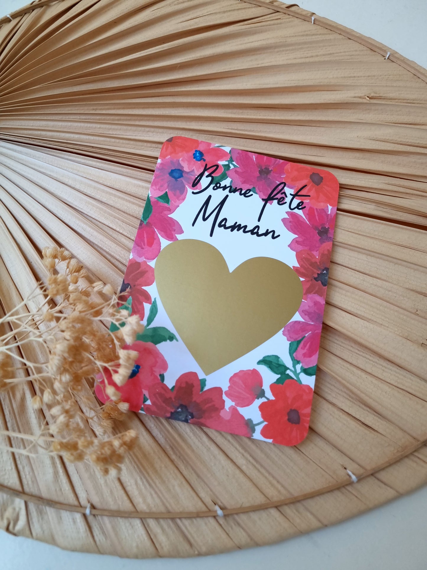 Carte à gratter Bonne fête Maman
