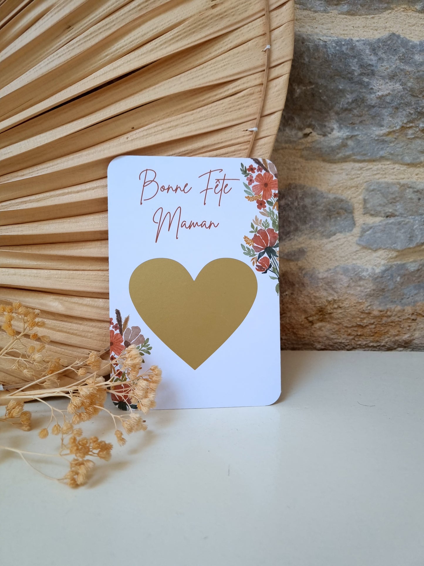 Carte à gratter Bonne fête Maman