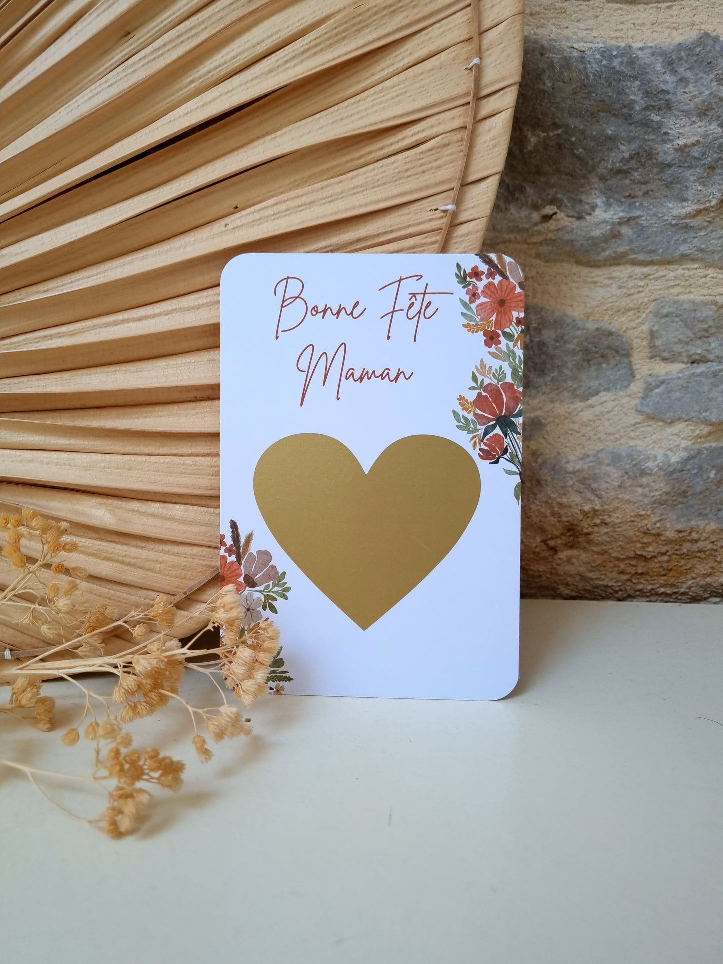 Carte à gratter Bonne fête Maman