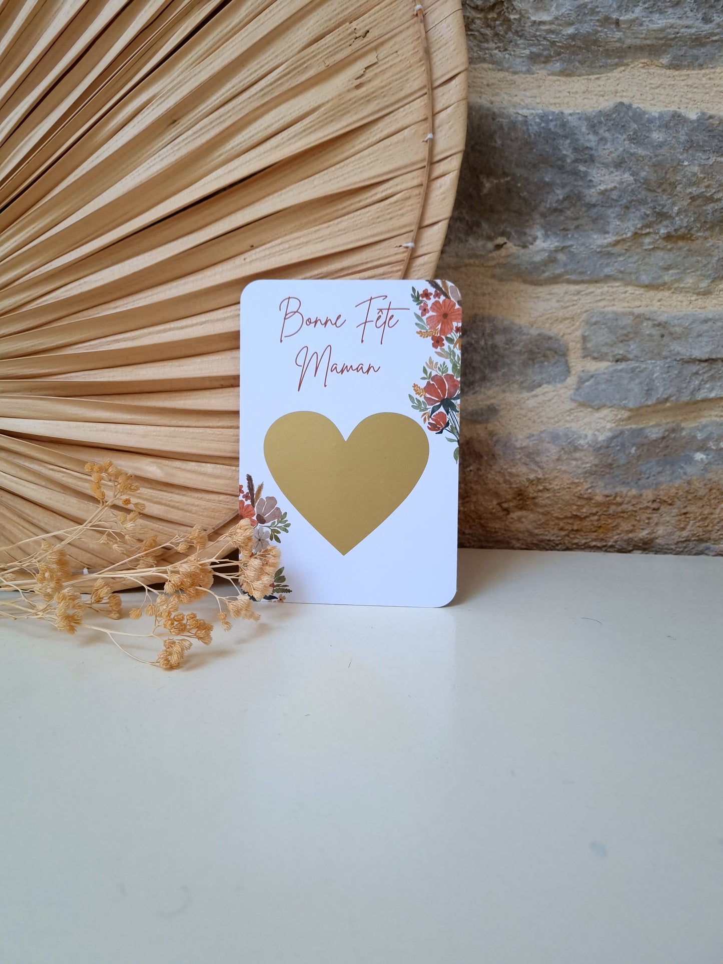 Carte à gratter Bonne fête Maman