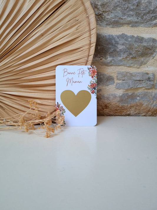Carte à gratter Bonne fête Maman