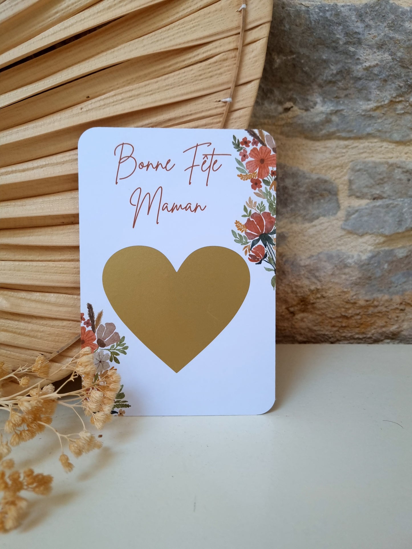 Carte à gratter Bonne fête Maman