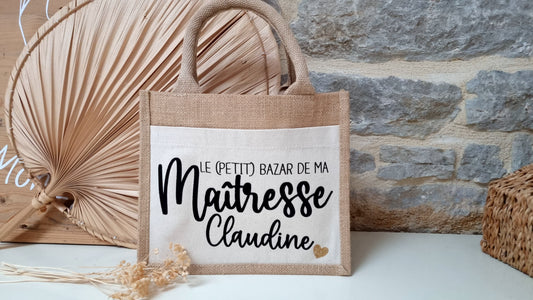 Sac cabas en toile de jute Maîtresse