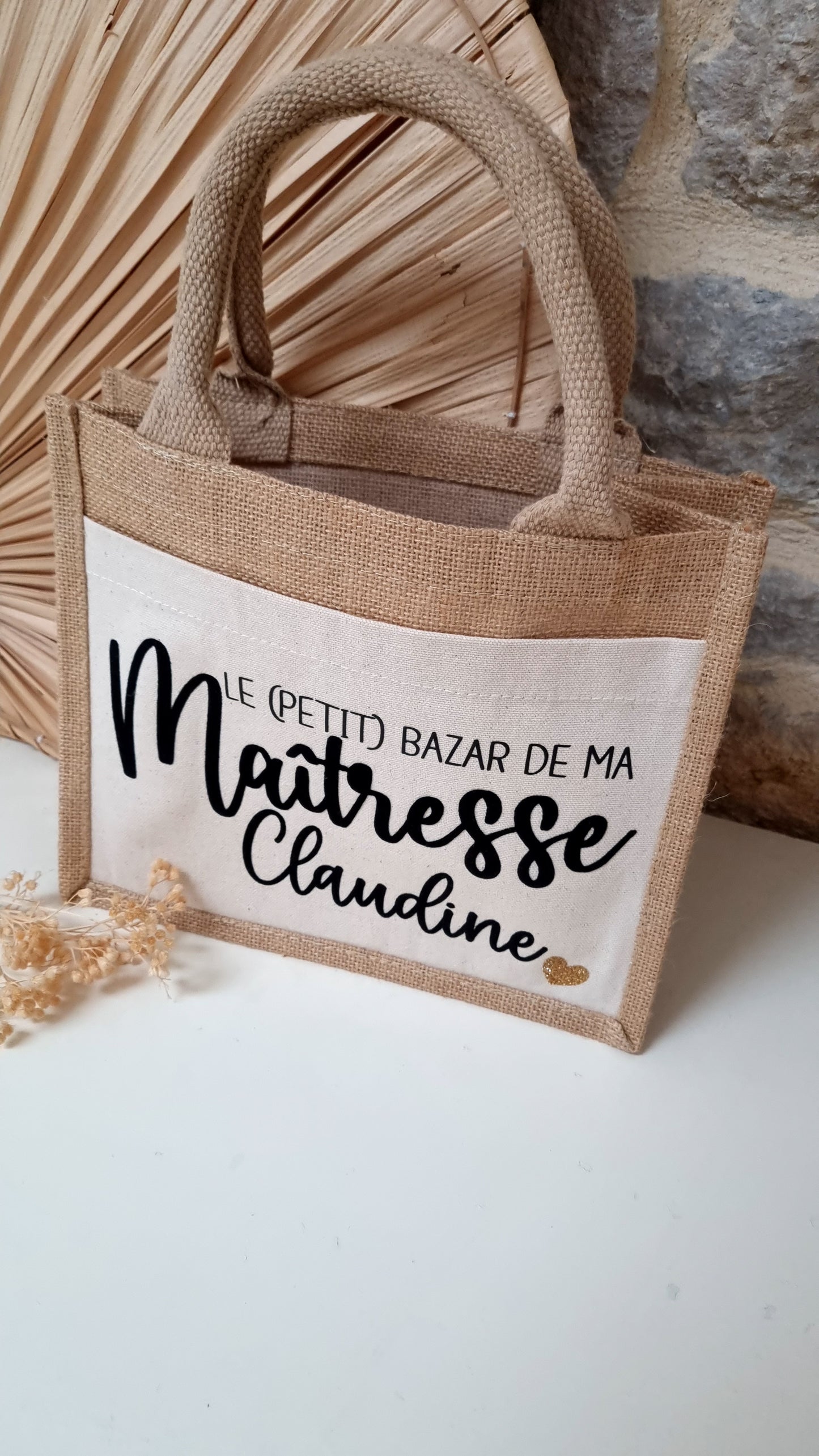 Sac cabas en toile de jute Maîtresse