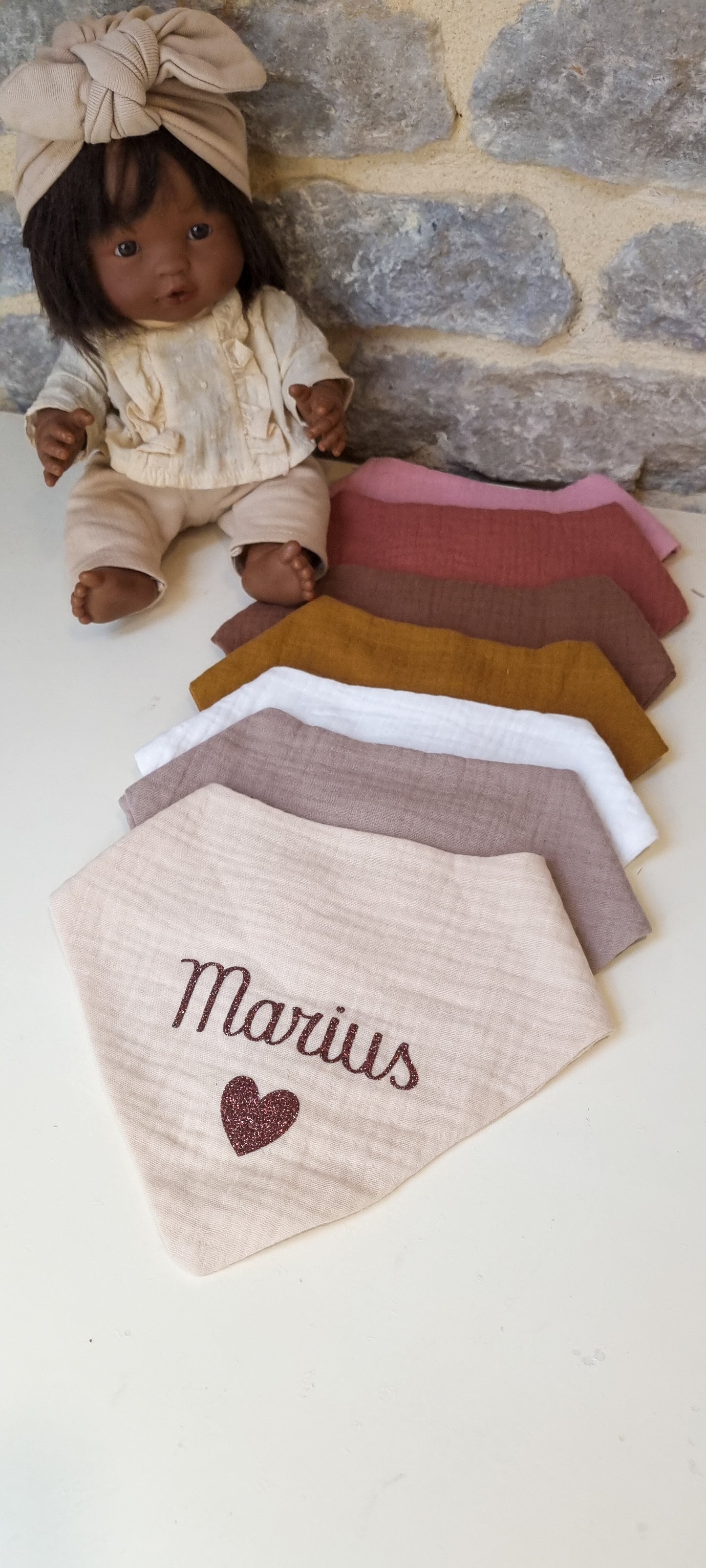 Bavoir bandana personnalisé