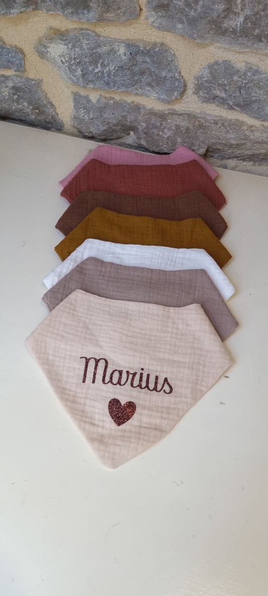 Bavoir bandana personnalisé