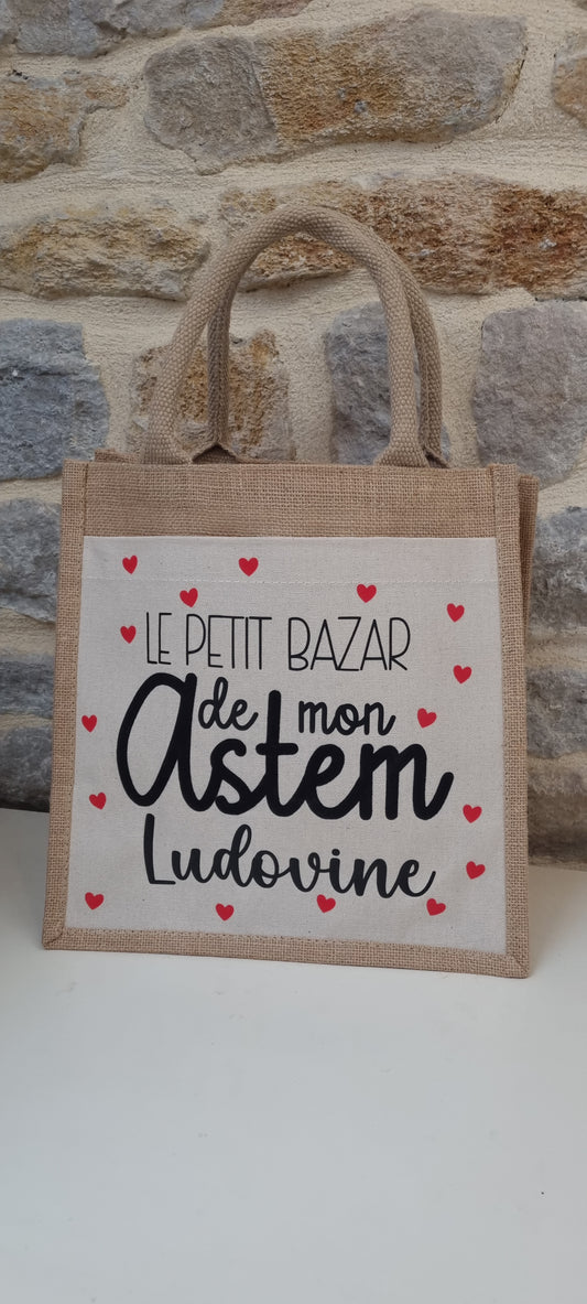 Sac cabas en toile de jute Atsem