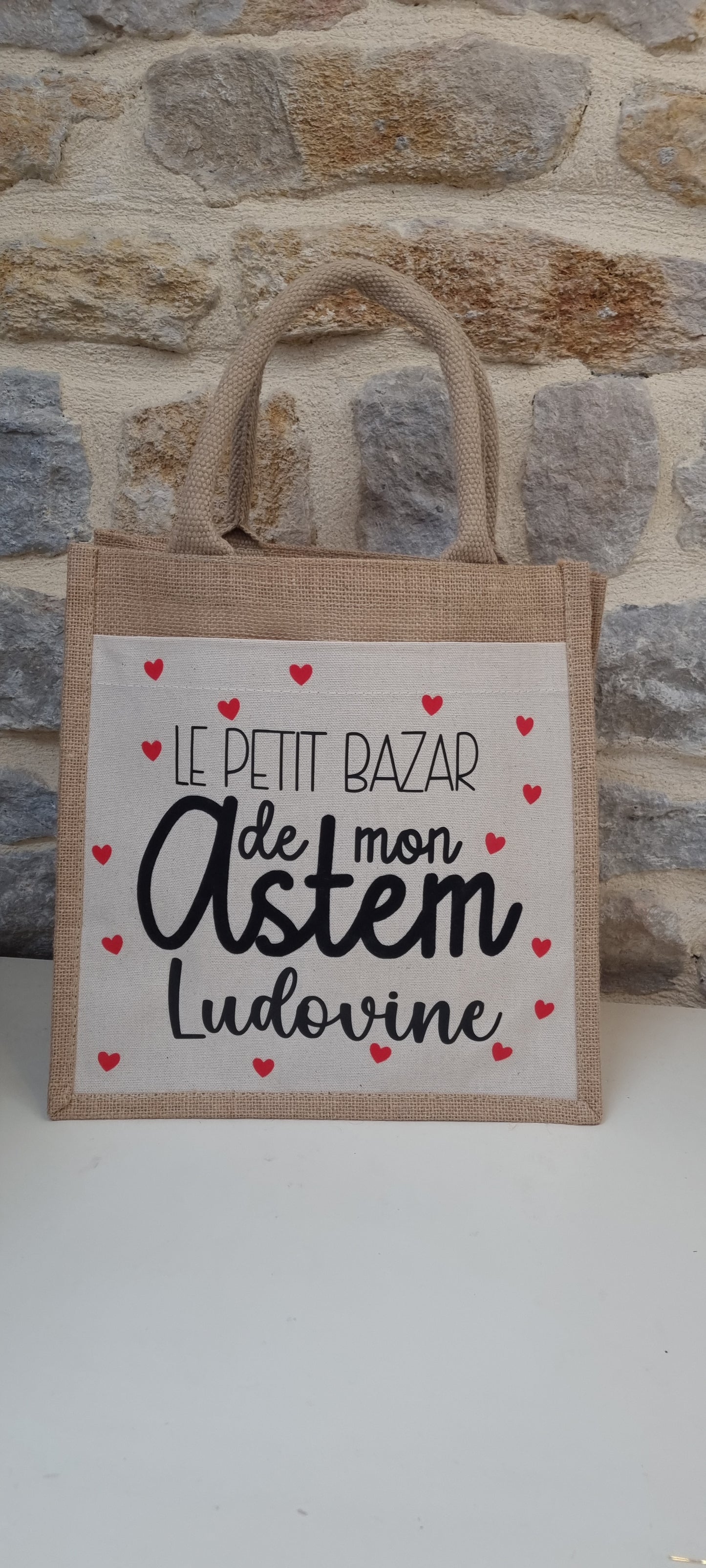 Sac cabas en toile de jute Atsem