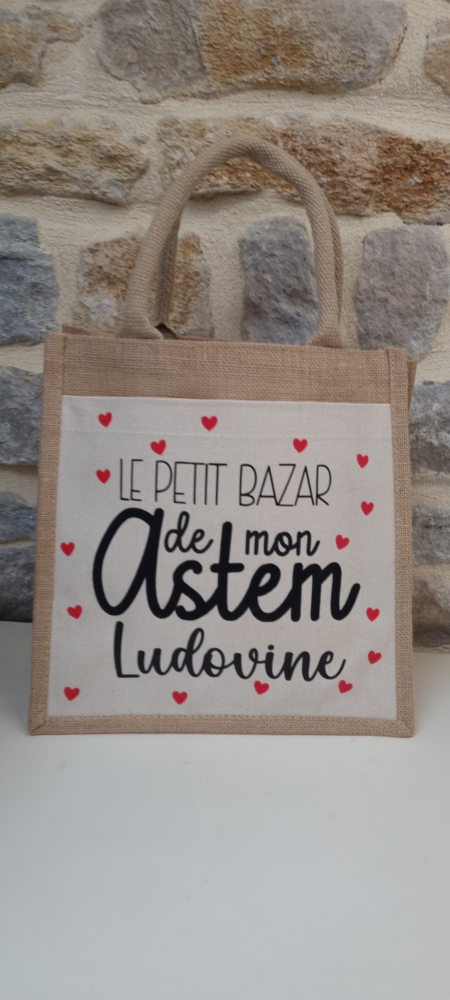 Sac cabas en toile de jute Atsem