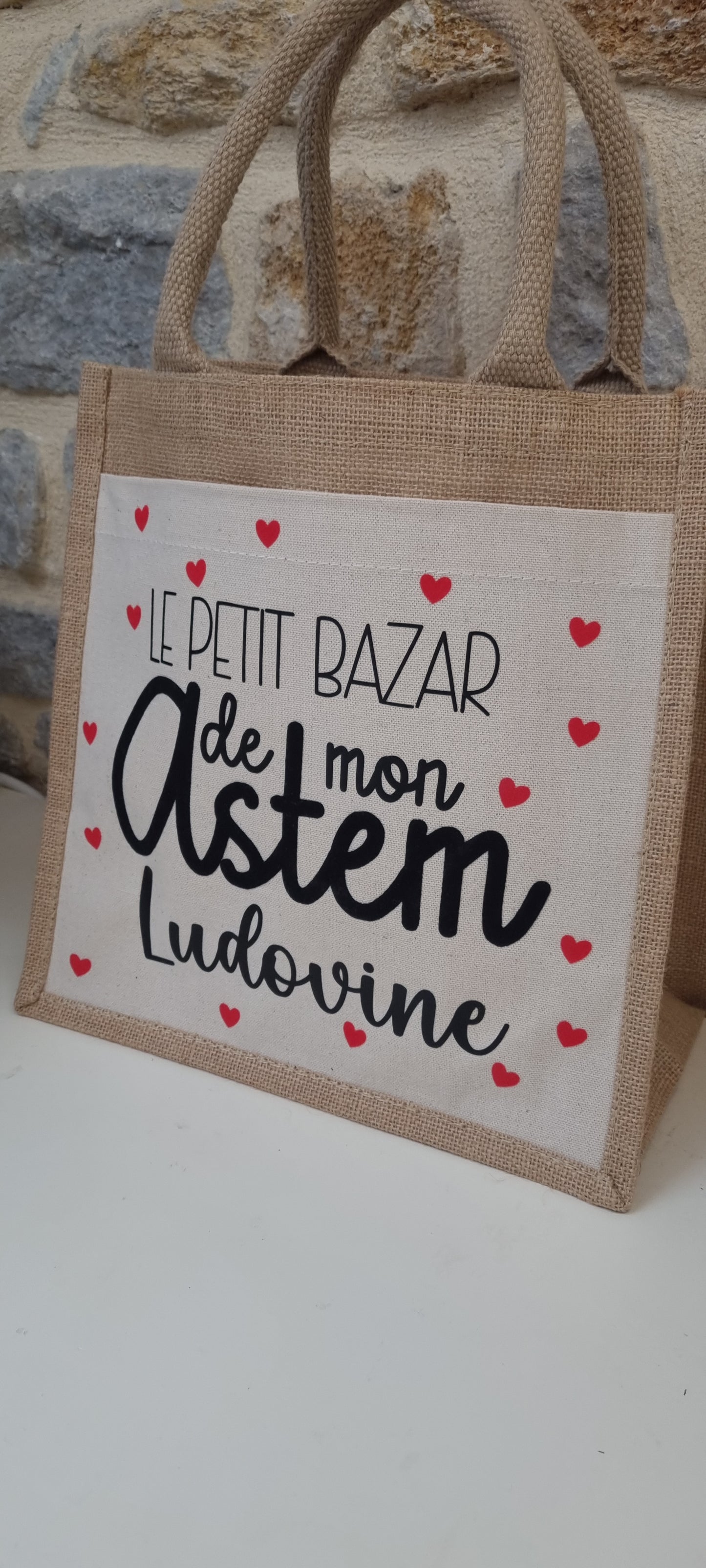 Sac cabas en toile de jute Atsem