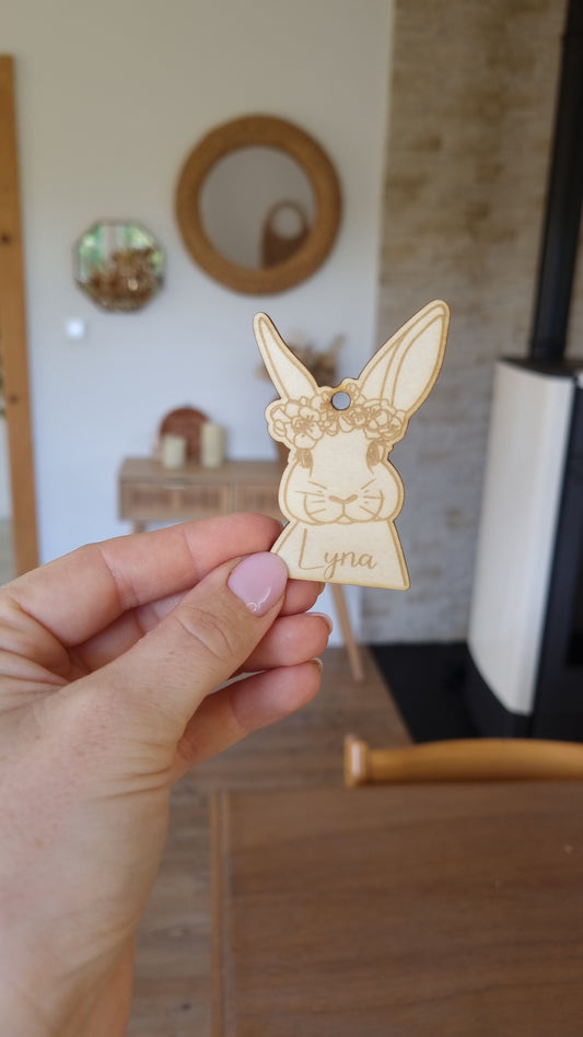 Etiquettes en bois personnalisées de pâques