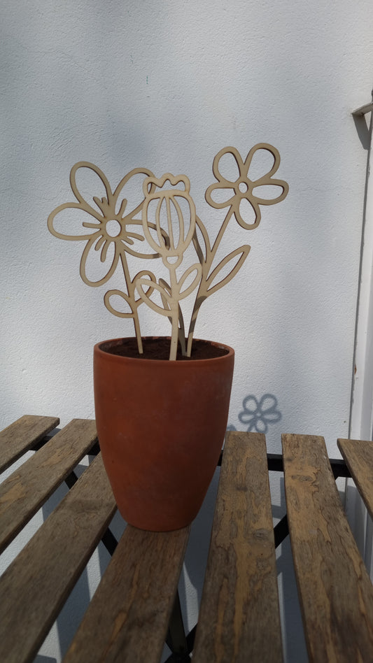 Fleurs Coupées en Bois