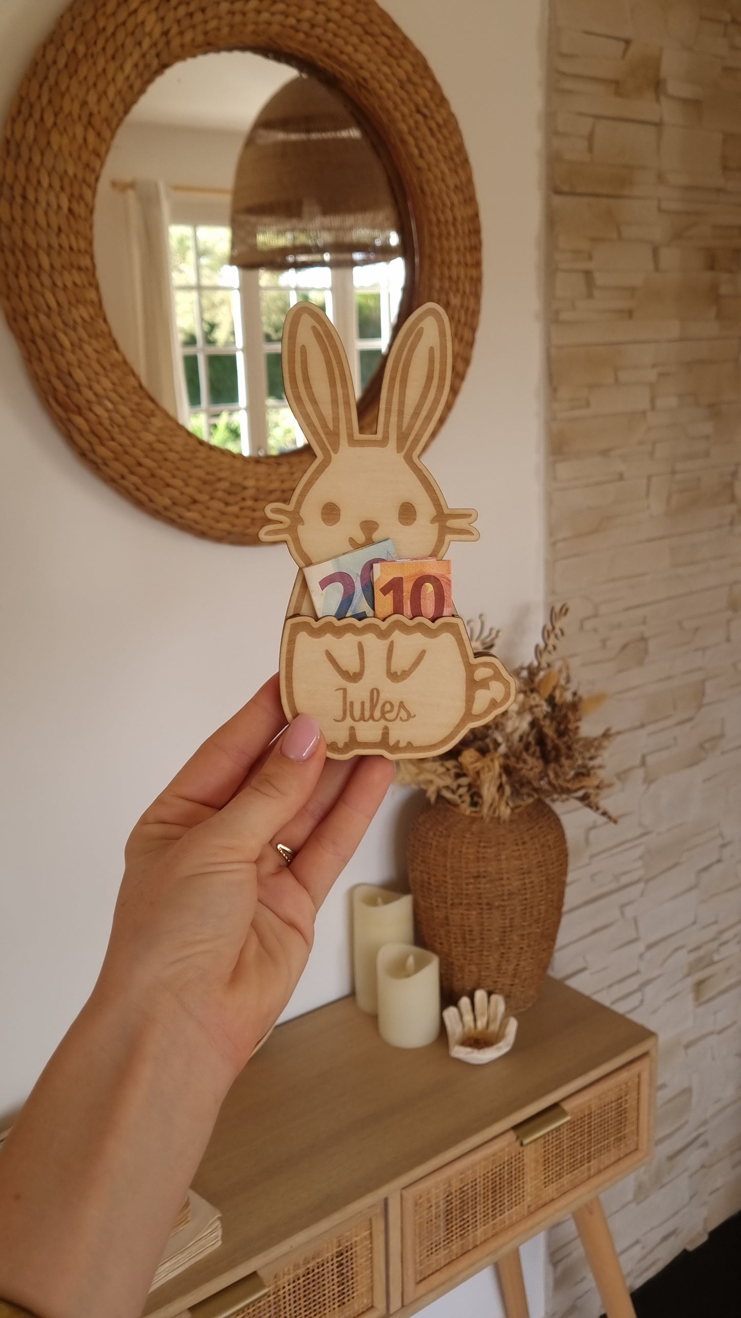 Lapin en Bois Personnalisé