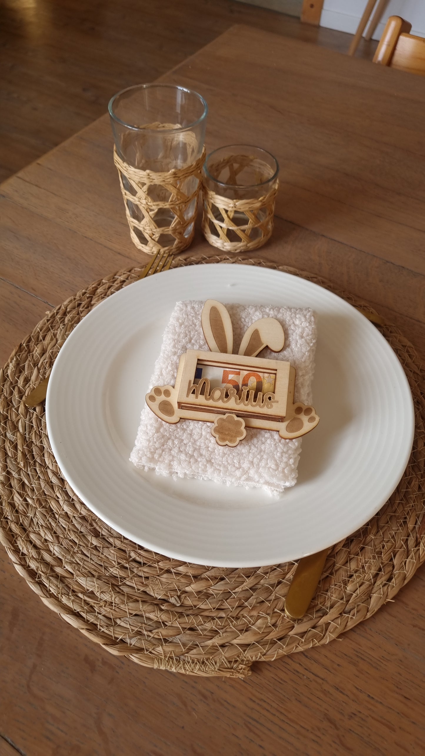 Lapin en Bois avec Tiroir