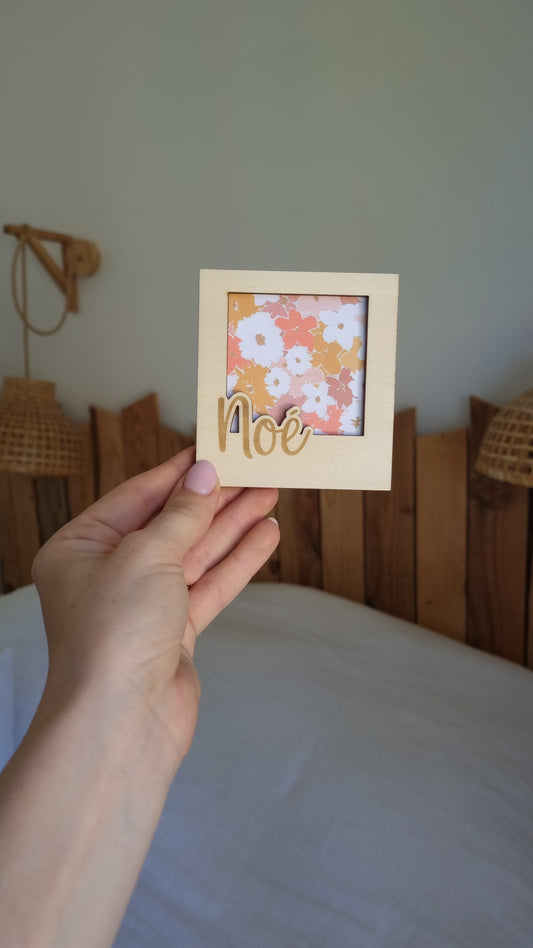 Cadre photo en bois personnalisé Instax square