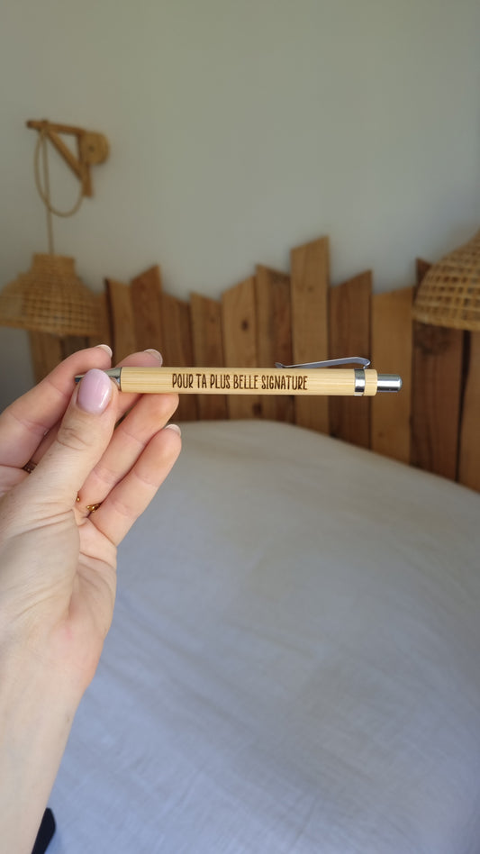 Stylo personnalisé en bois