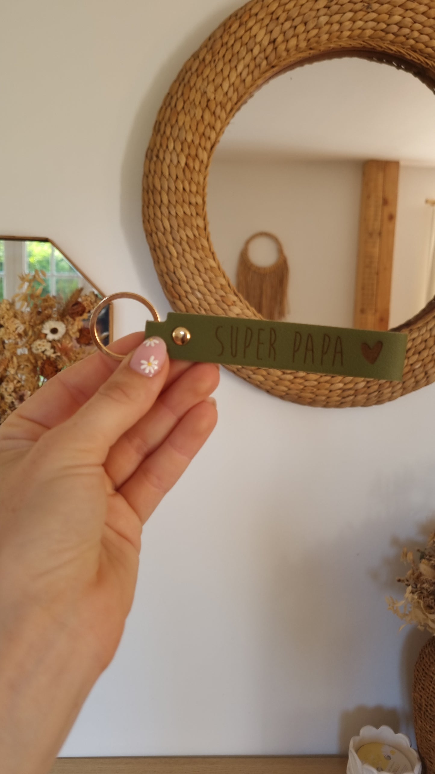 Porte-clés personnalisé en simili cuir à personnaliser