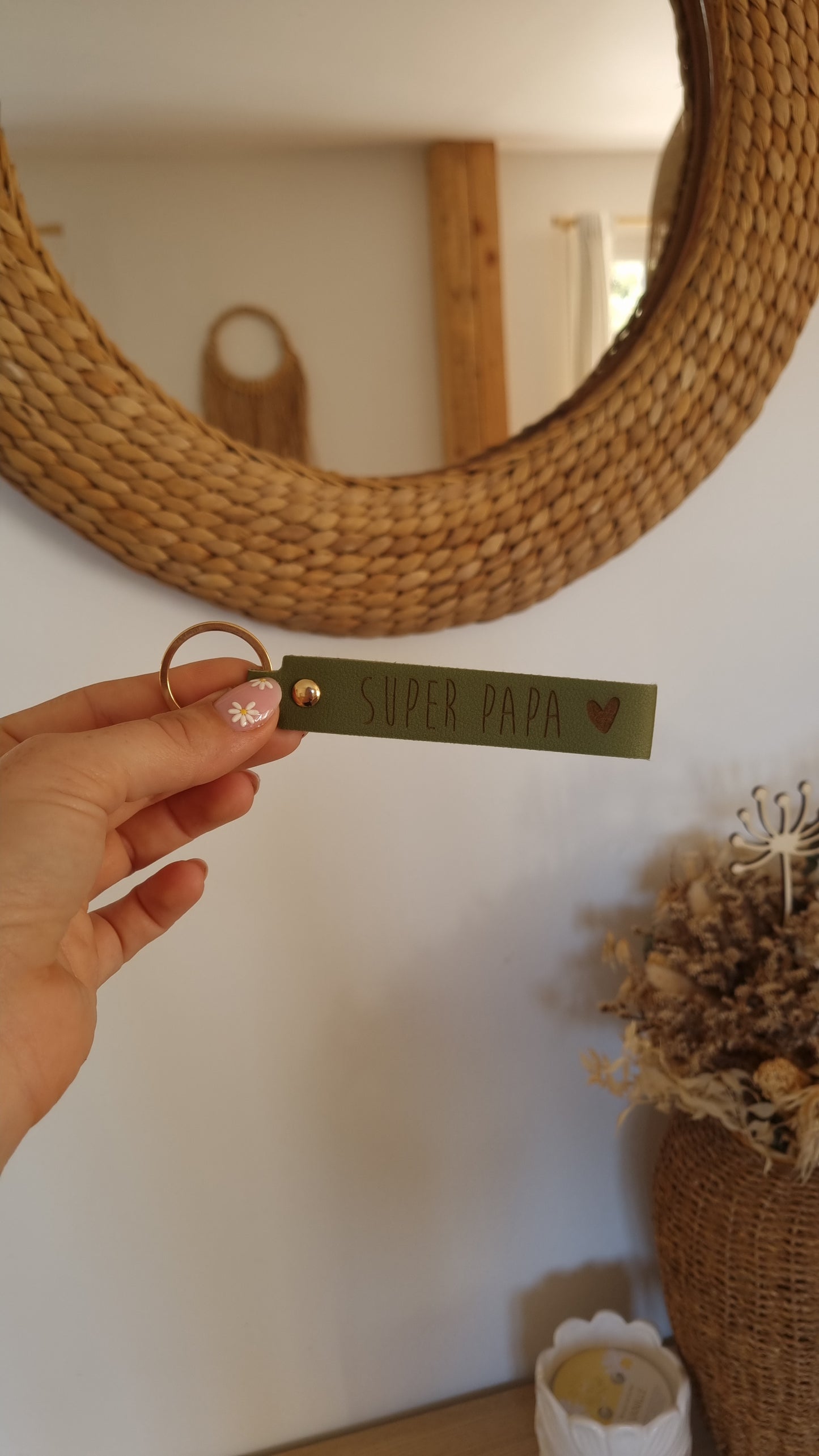 Porte-clés personnalisé en simili cuir à personnaliser