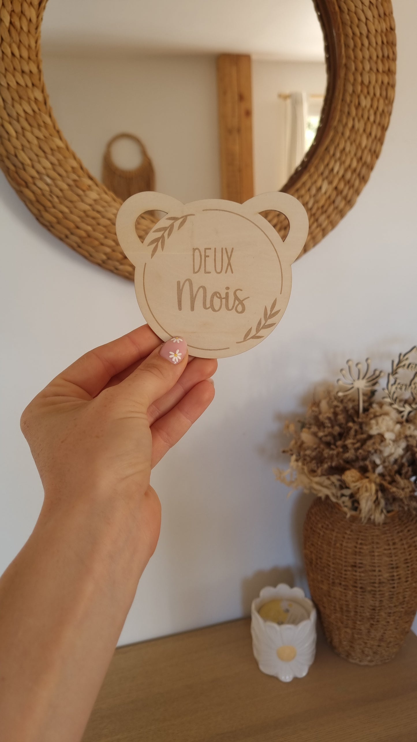 Cartes étapes en bois – 12 petits ours pour suivre la première année de bébé