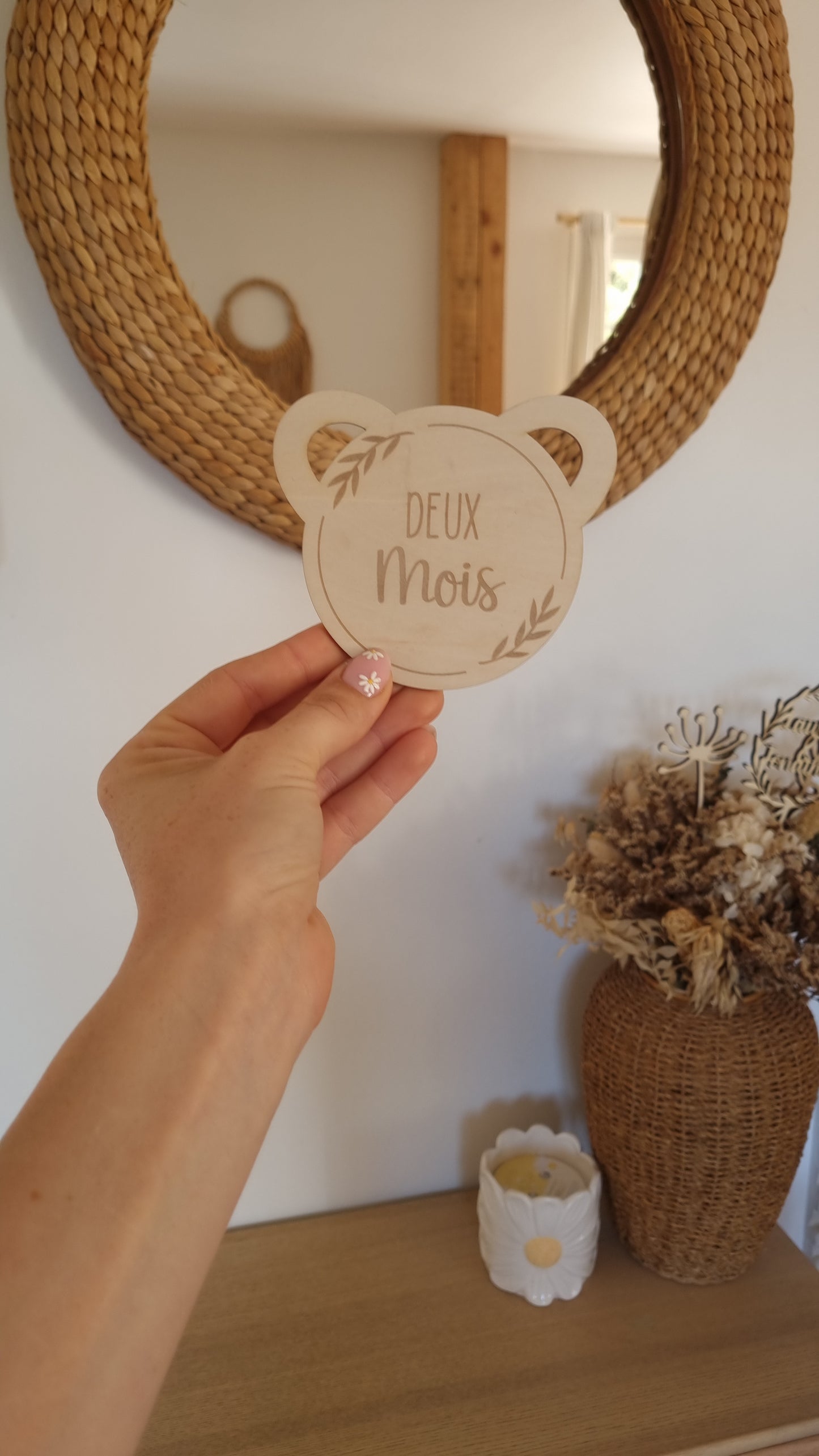 Cartes étapes en bois – 12 petits ours pour suivre la première année de bébé