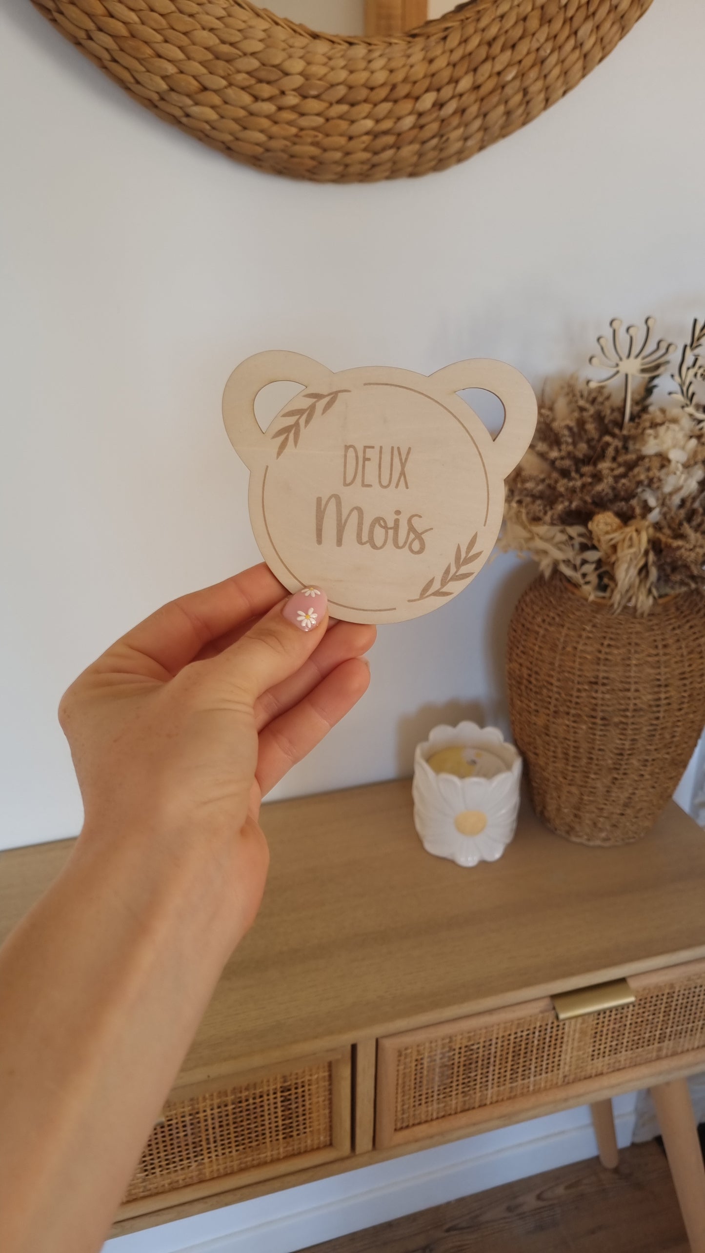 Cartes étapes en bois – 12 petits ours pour suivre la première année de bébé