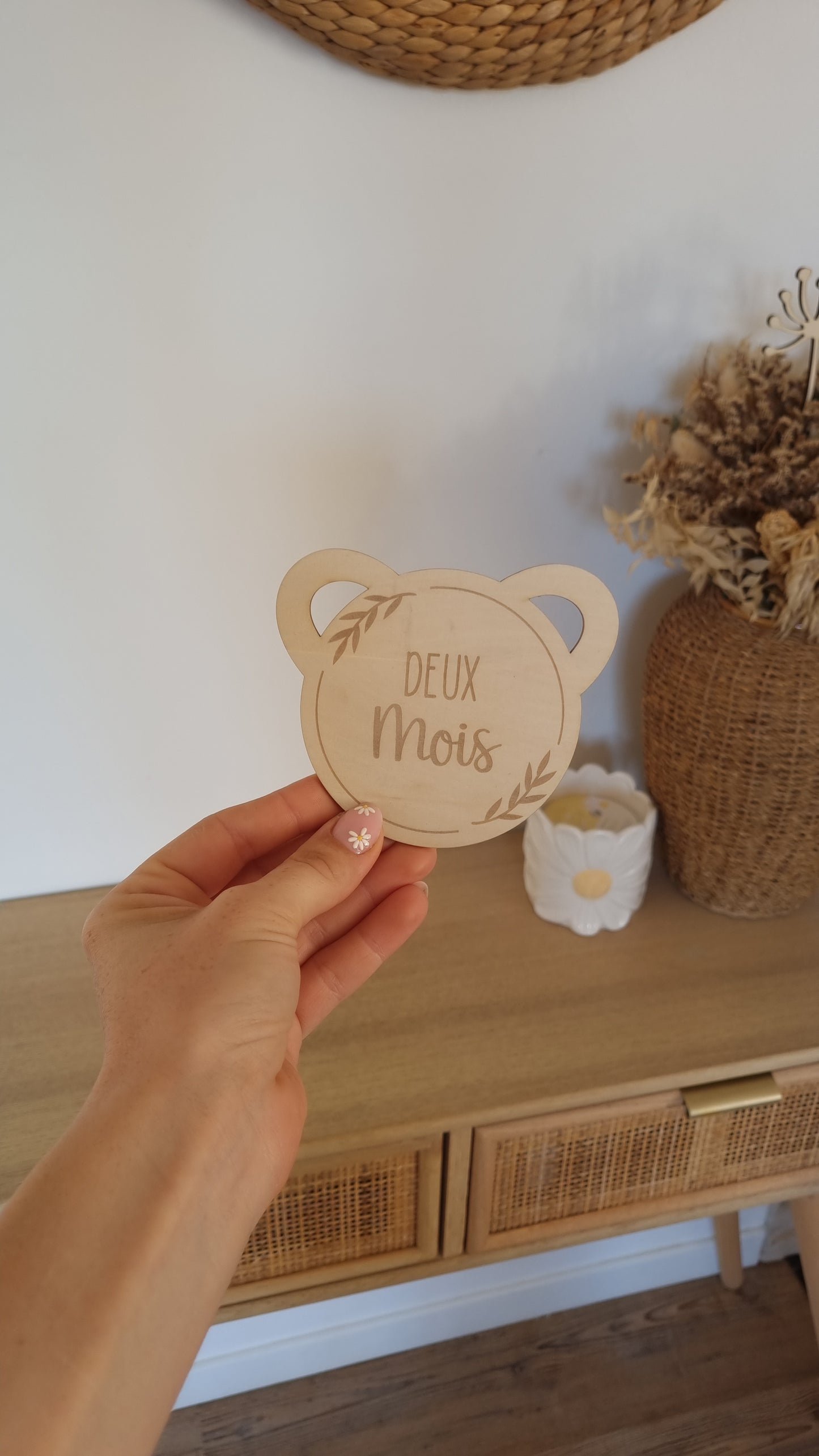 Cartes étapes en bois – 12 petits ours pour suivre la première année de bébé
