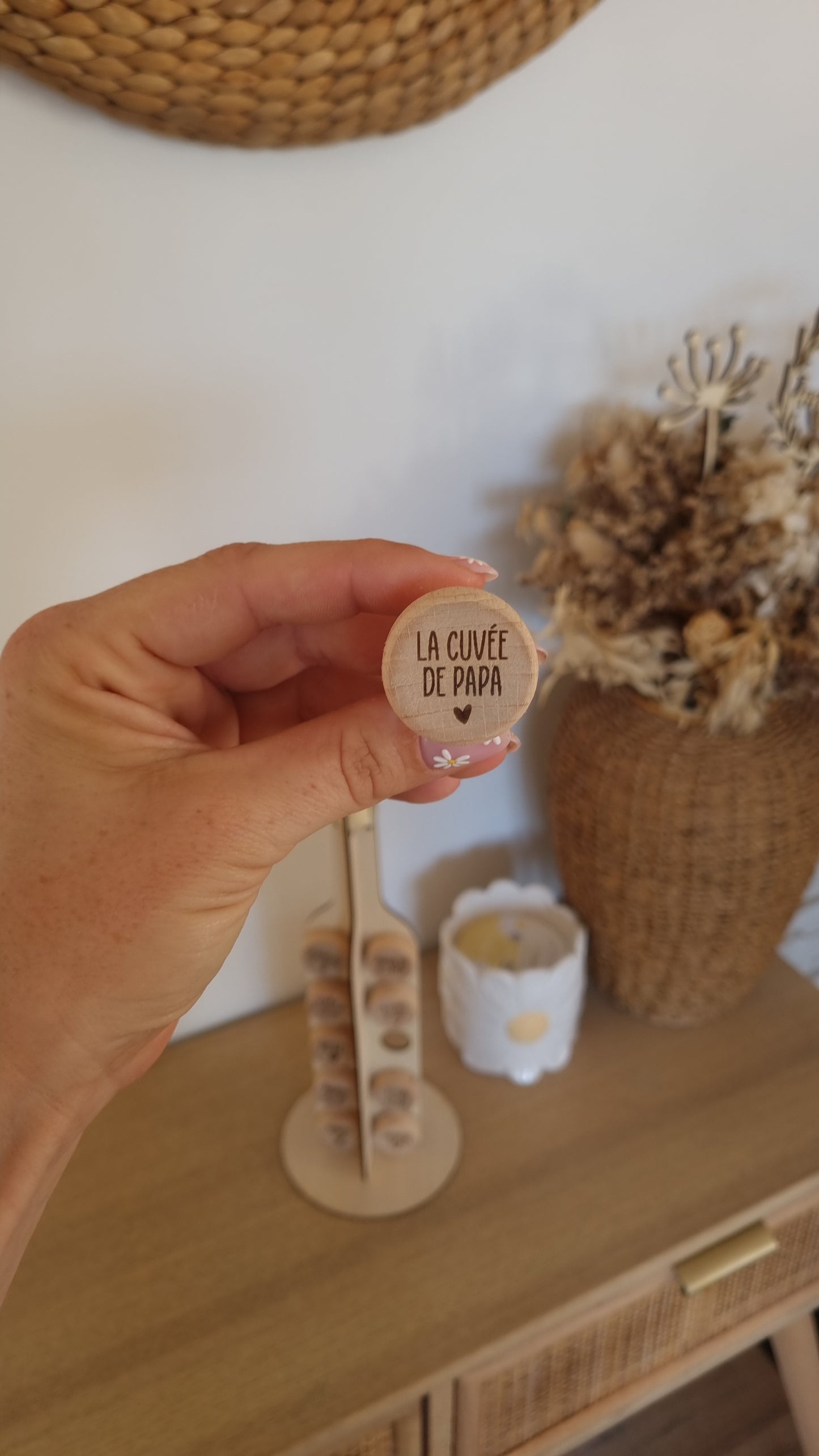 Bouchon en bois – La cuvée de Papa