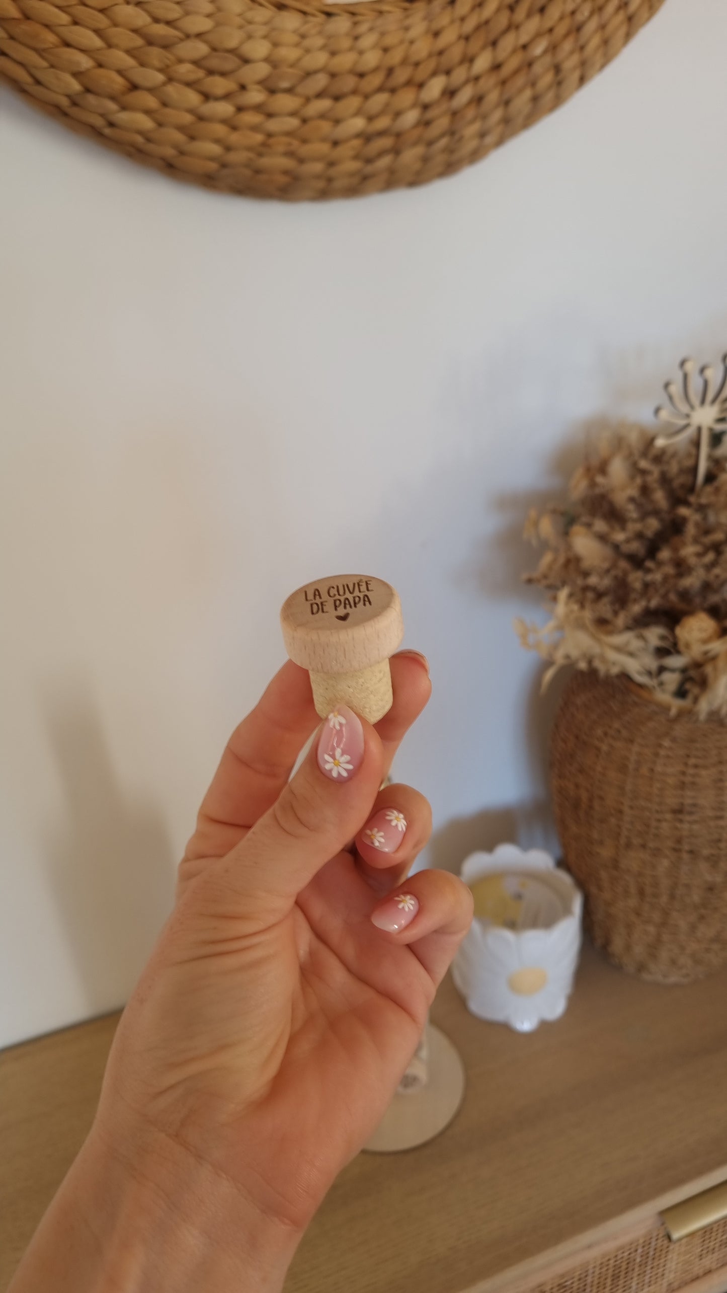 Bouchon en bois – La cuvée de Papa