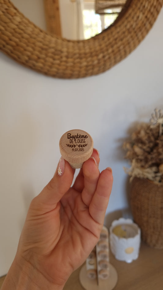 Bouchons de bouteille personnalisés – Souvenir raffiné de votre Baptême