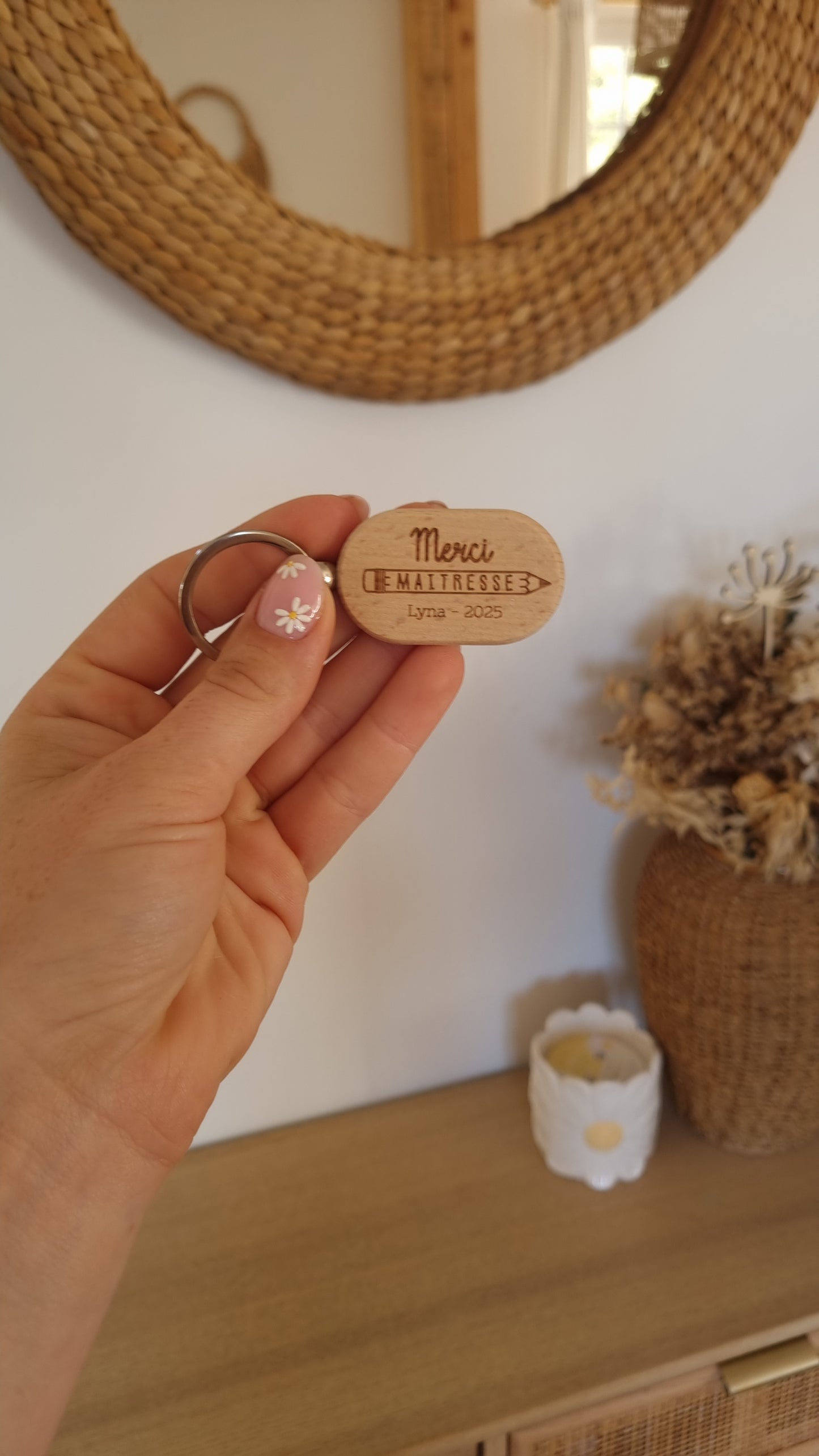 Un grand merci dans un petit porte-clé pour les maîtresses