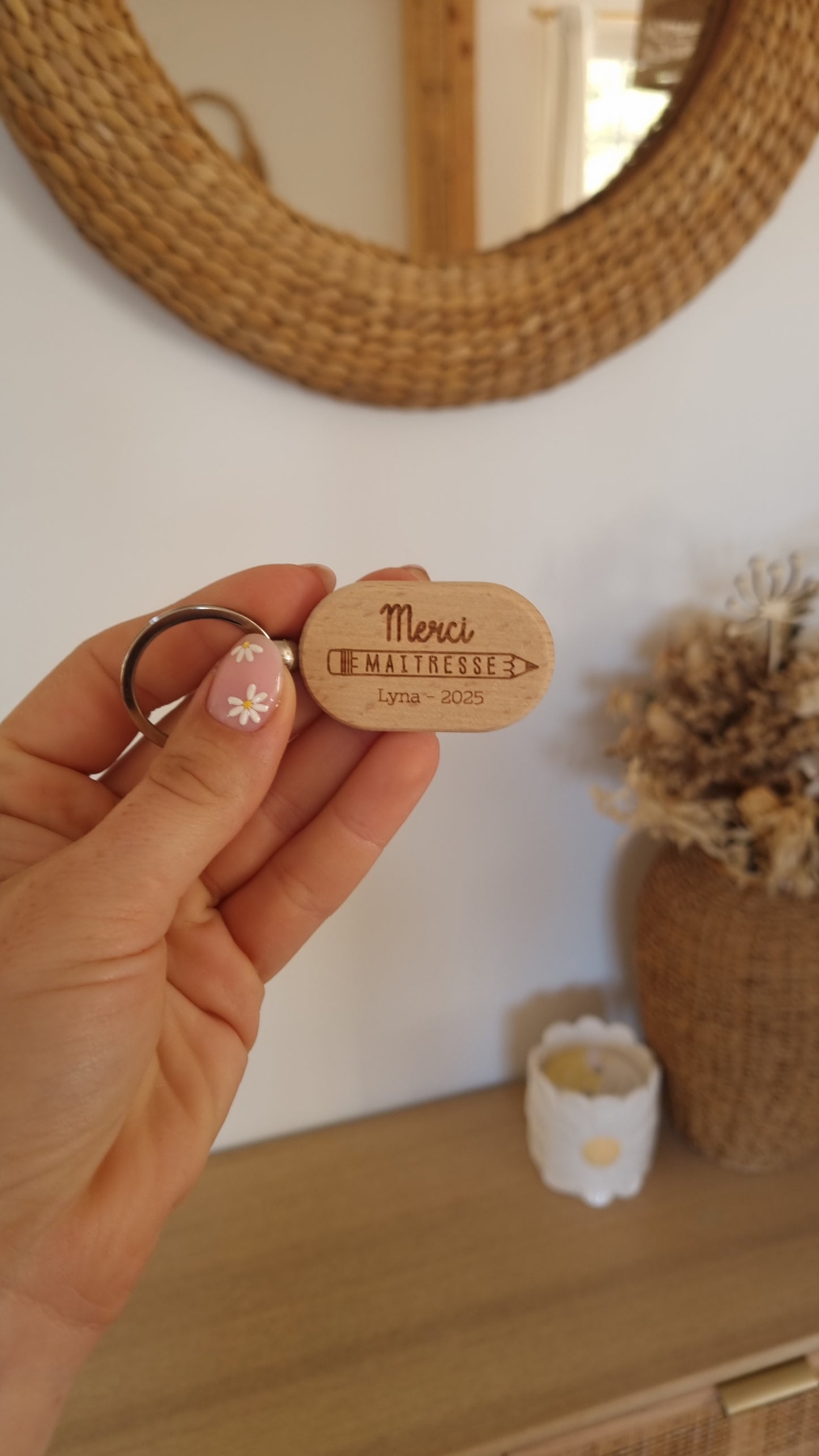 Un grand merci dans un petit porte-clé pour les maîtresses