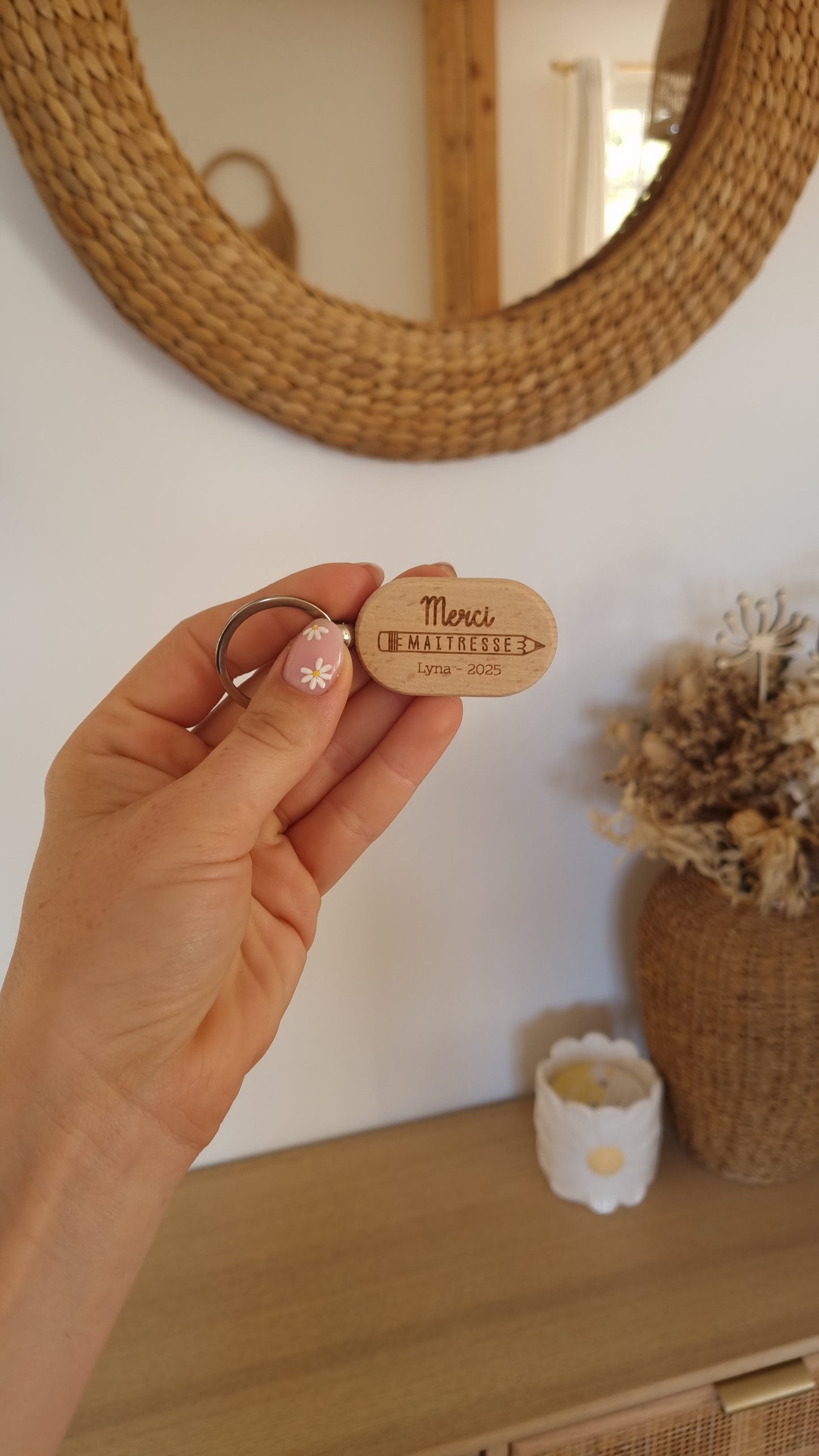Un grand merci dans un petit porte-clé pour les maîtresses