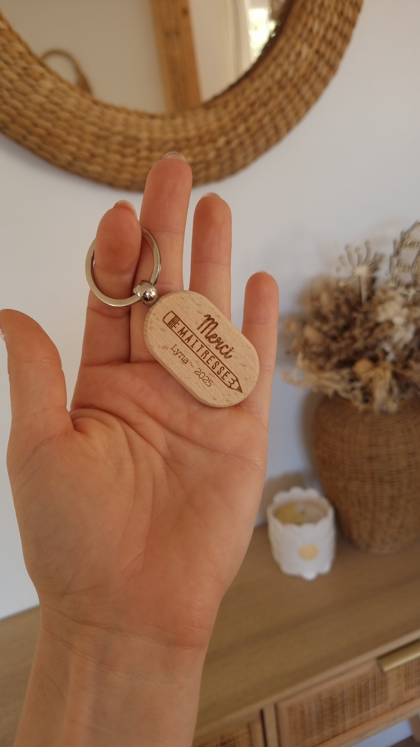 Un grand merci dans un petit porte-clé pour les maîtresses