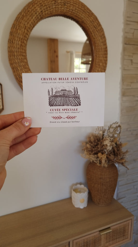 Étiquettes de bouteille personnalisées – Veux-tu être mon témoin ?