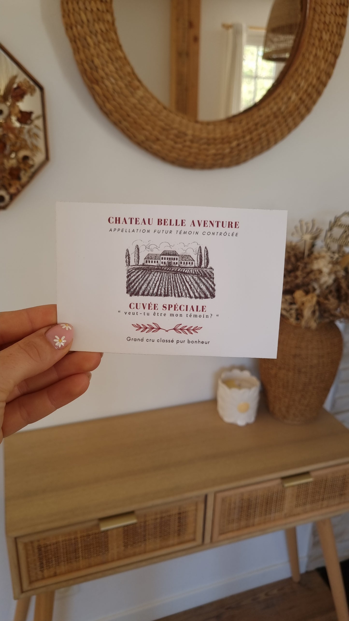 Étiquettes de bouteille personnalisées – Veux-tu être mon témoin ?