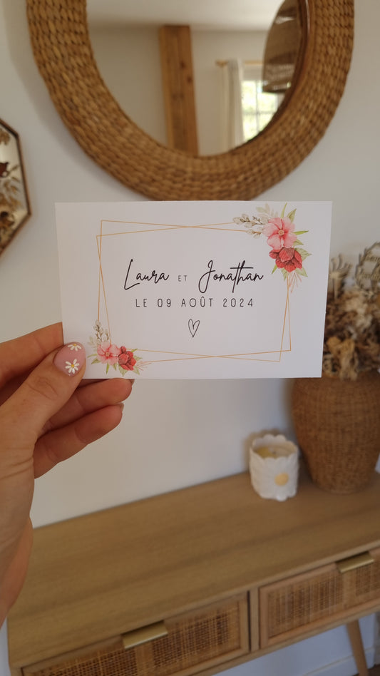 Étiquettes de bouteille personnalisées pour un mariage