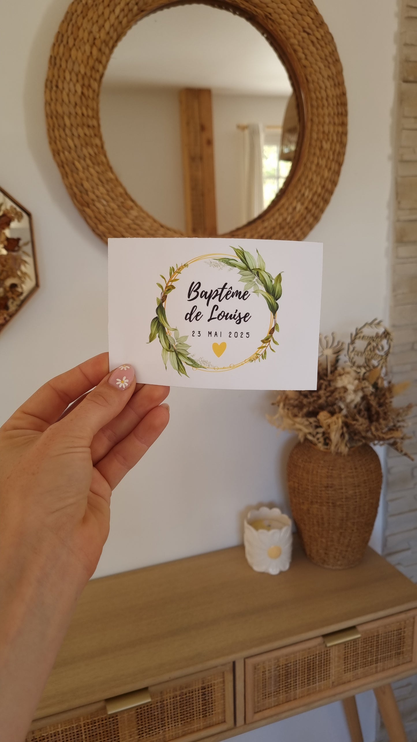 Étiquettes de bouteille personnalisées pour baptême