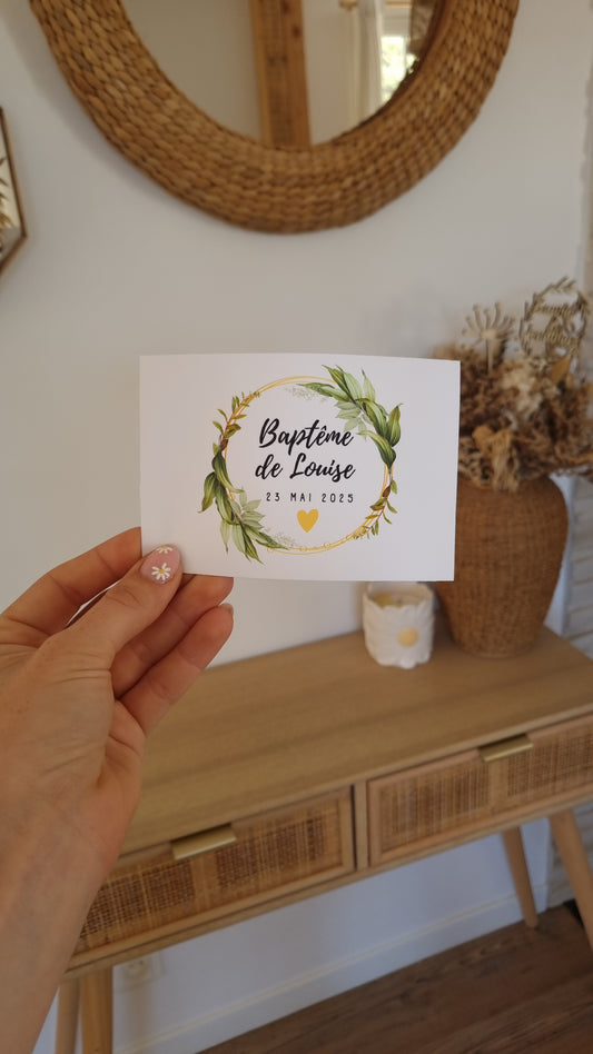 Étiquettes de bouteille personnalisées pour baptême