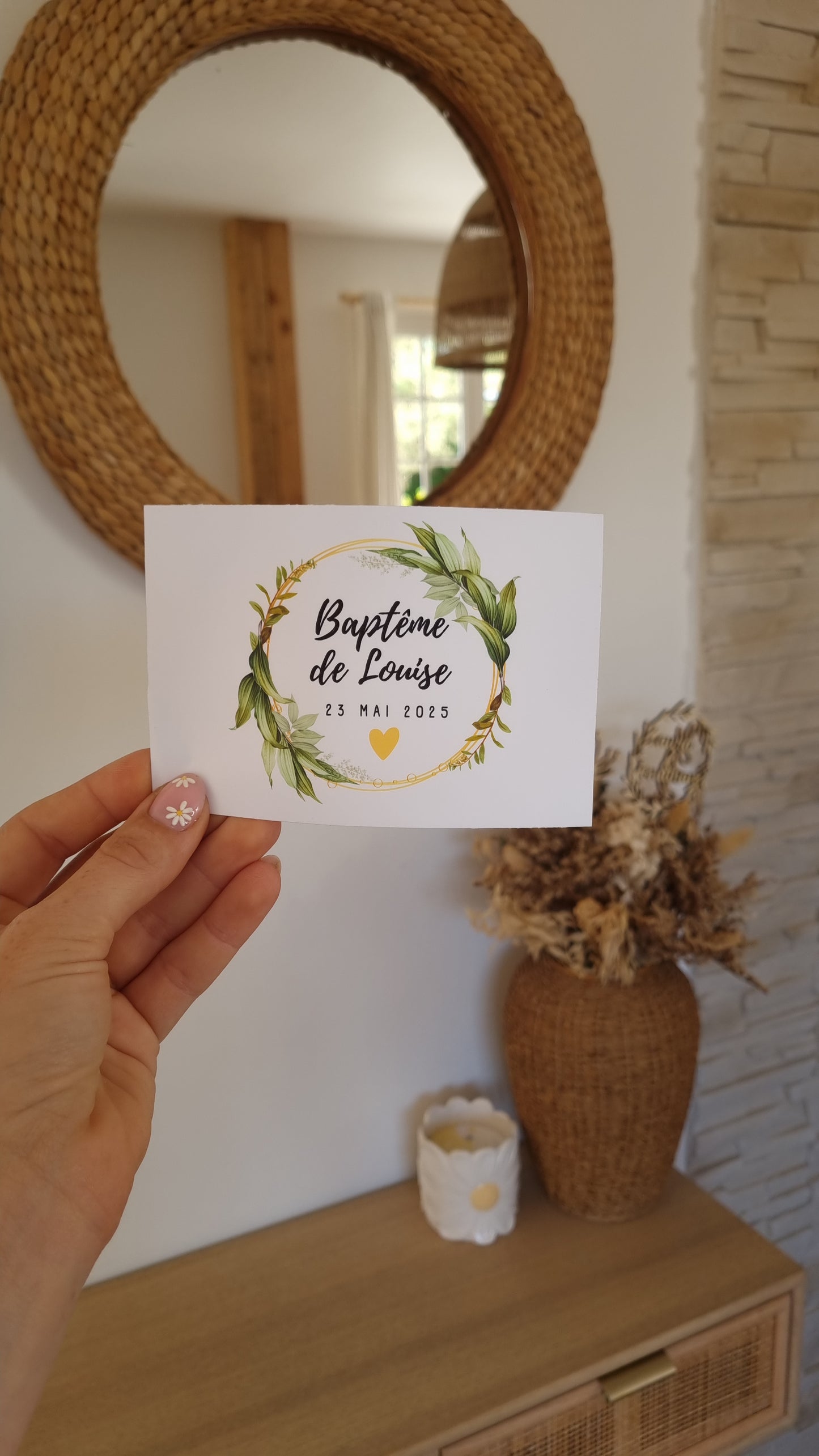 Étiquettes de bouteille personnalisées pour baptême