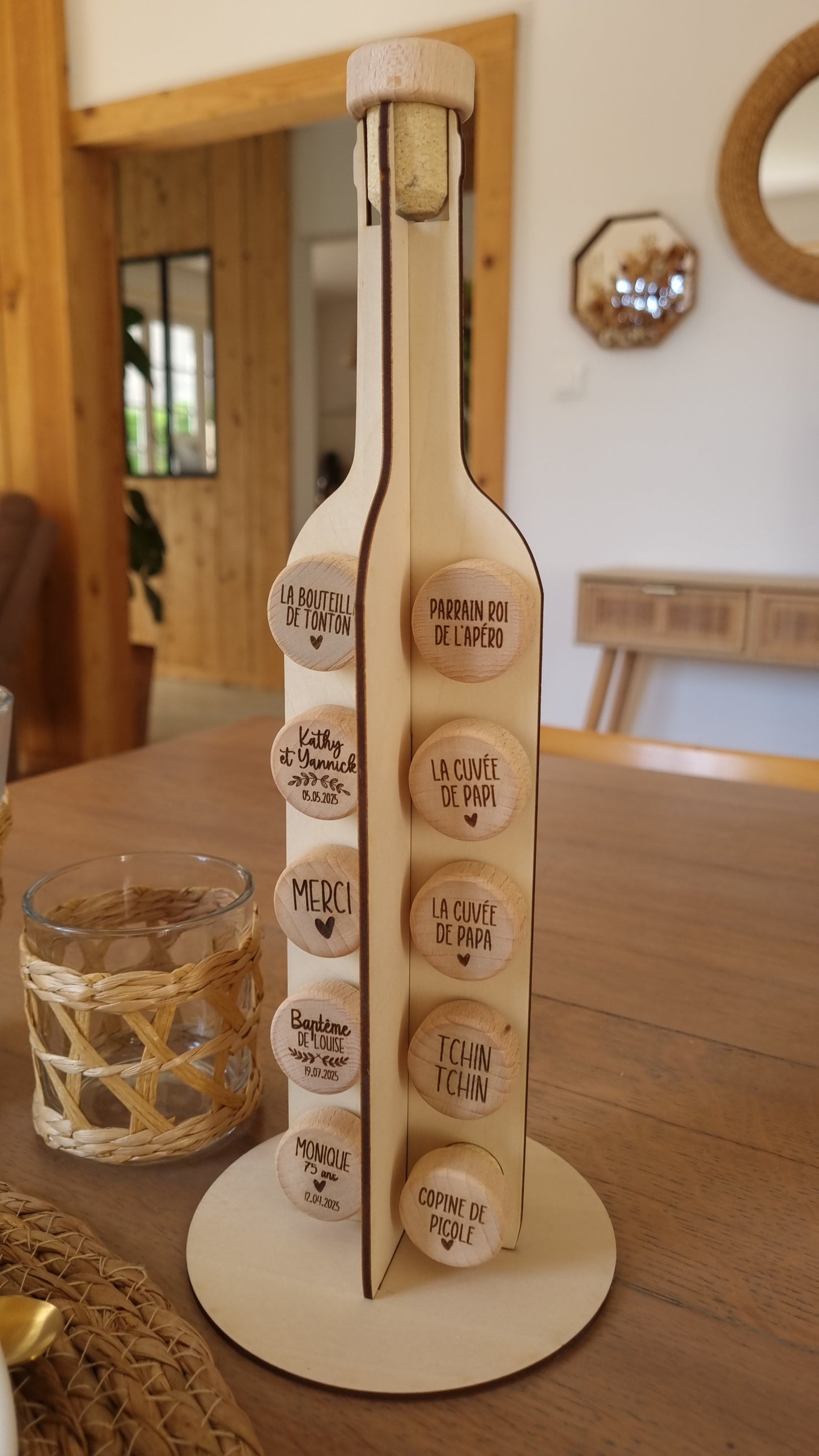 Bouchons de bouteille personnalisés – Souvenir raffiné de votre Baptême