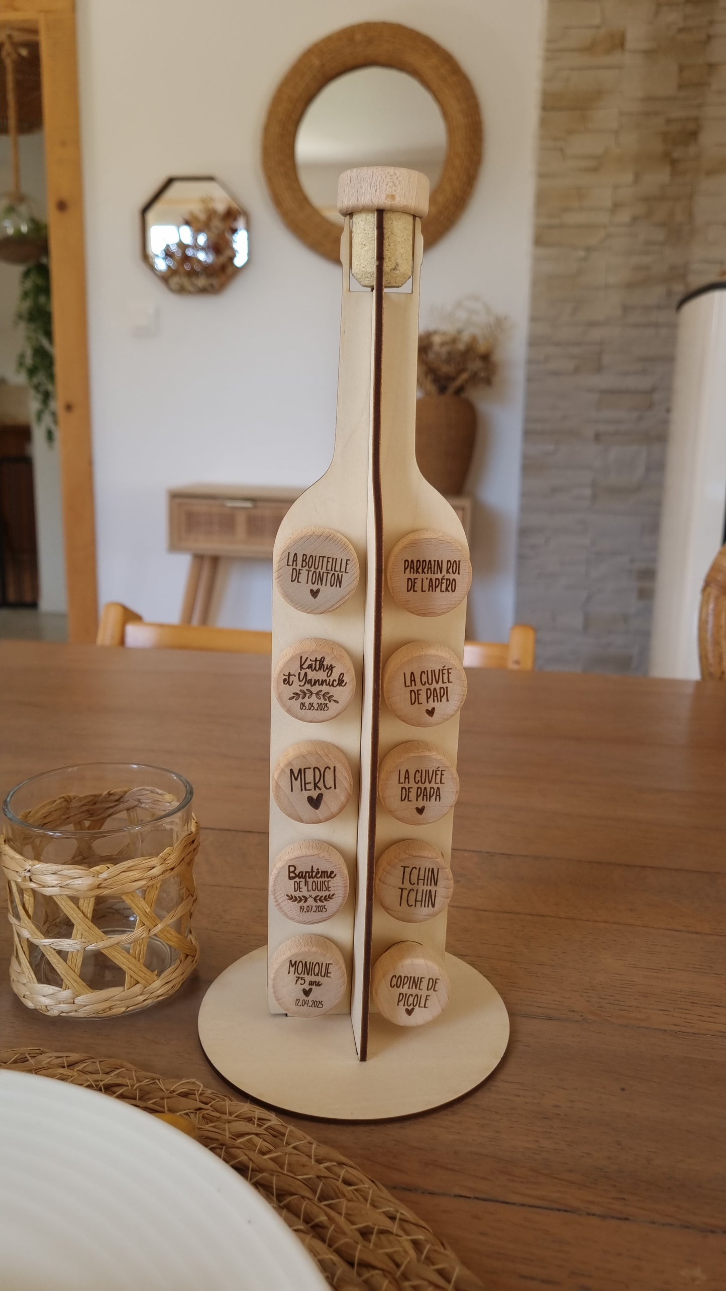 Bouchon en bois personnalisé