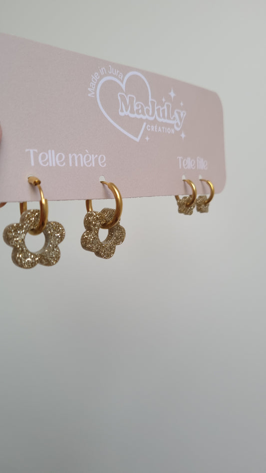 Boucles d’oreilles assorties Or "Telle mère, telle fille"