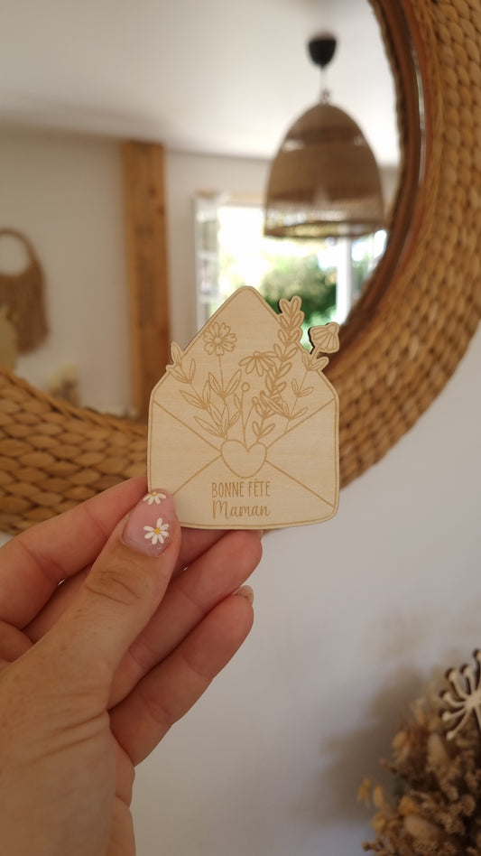 Messages magnétiques pour Maman – Aimants en bois à personnaliser