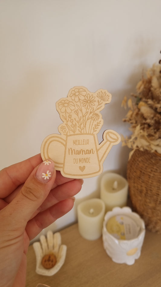 Aimants en bois personnalisés – Fête des Mères