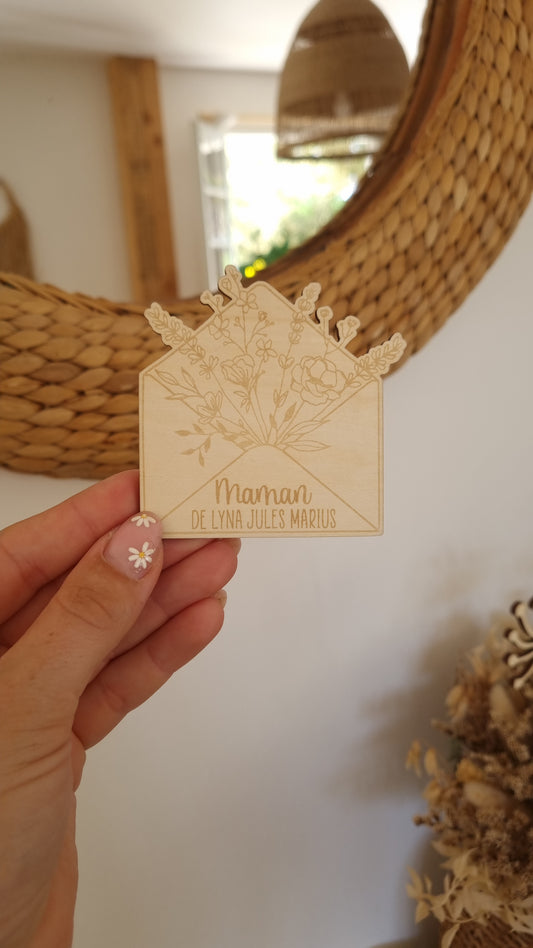 Un petit mot pour Maman – Aimants en bois personnalisés