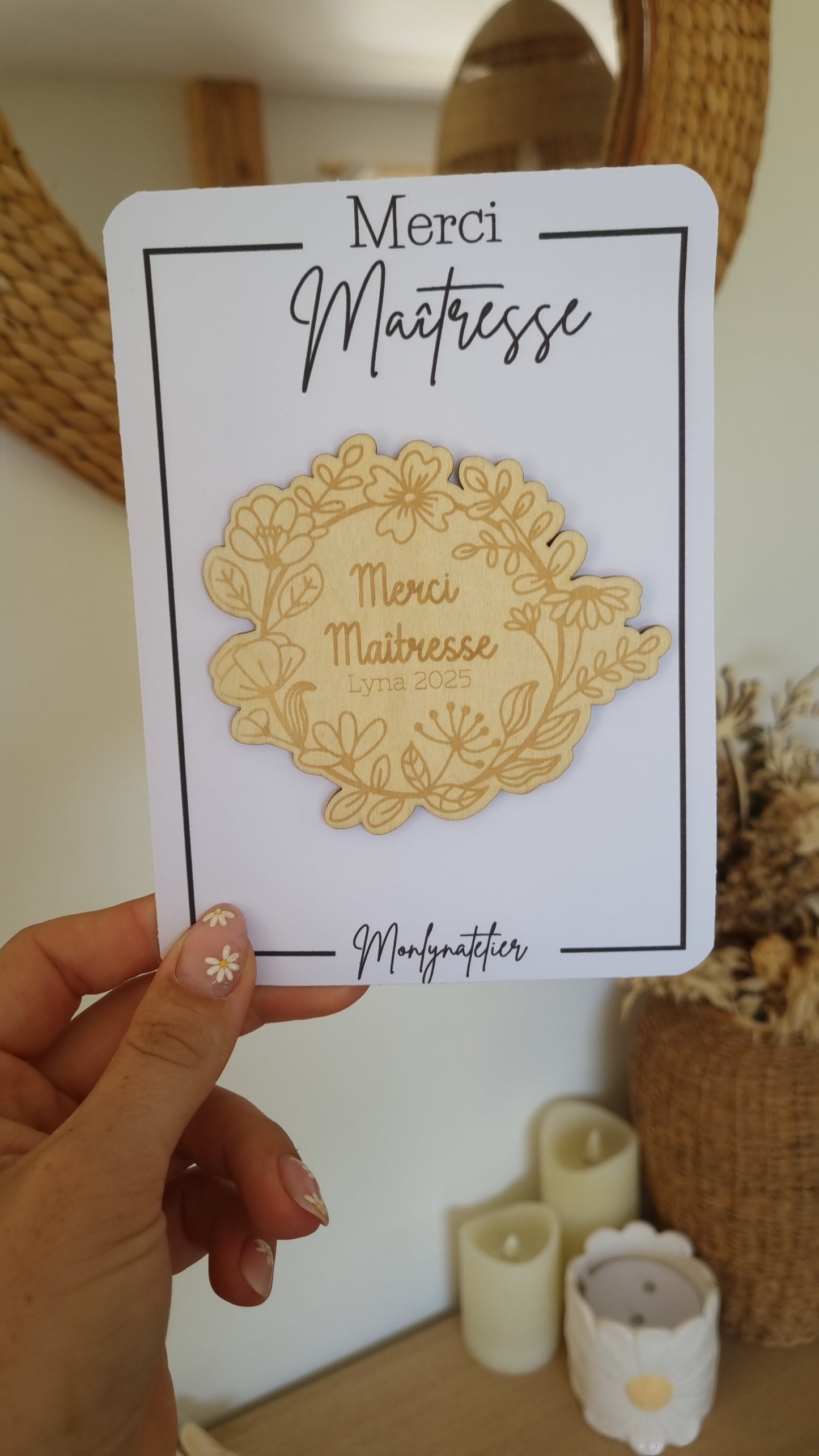 Le petit mot doux à offrir à la maîtresse !