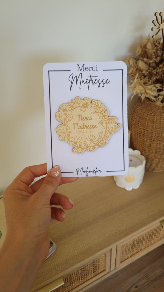 Le petit mot doux à offrir à la maîtresse !